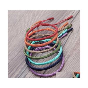 Pulseiras de charme bohemian wave bracelete moda corda tran￧ada j￳ias de pulgle ajust￡vel para mulheres meninas 7 estilos k93fa gota dhqan