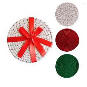 Table Mats 3Pcs/set Christmas Placemat Anti-Scald Heat Insulation Pads Pan Mat Set