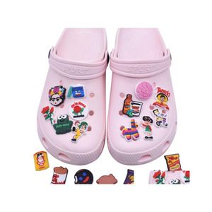 Acess￳rios para pe￧as de sapatos Chegada de borracha de borracha PVC Charms mexicanos Decora￧￵es inspiradas na pulseira Party Gift Drop Delivery Shoe DHNRE