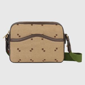 Designer m￤n v￤ska man mode crossbody v￤skor axel handv￤skor klaff lyxv￤ska kvalitet duk kohud ￤kta l￤der justerbar r￶d gr￶n rand 675891 pl￥nb￶cker