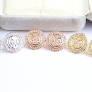 Gold baumelnde Charm-Ohrringe für Damen, Retro-Mode-Stil, 925er Silbernadel-Ohrring, Messing, Modeschmuck, Versorgung linkA
