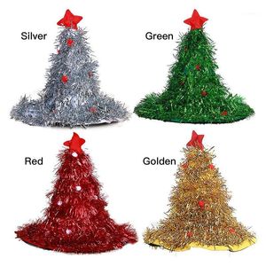 Рождественские украшения светящиеся деревья кепку женски мужчины костюм для шляпы Санта