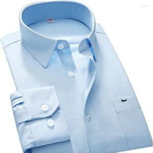 Men's Dress Shirts Plus Large Size 8XL 7XL 6XL Men's Long Sleeve Shirt Casual Solid Color Routine Fit Design Business Male Social