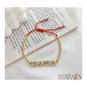 Очарование браслетов Bohemia Vinatge Золотой братлет для женщин Colorf Crystal Mama Bracelet Bracelet Wedding Fashion Sirewry Gift 3378 D Dhwnu