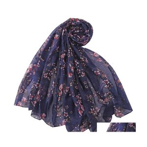 Sciarpe Donna Primavera Autunno Sciarpa Moda Scialli e impacchi balinesi Lady Foard Fiore Hijab Stole Drop Delivery Accessori Cappelli Glo Ot4S1