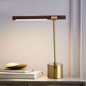 Table Lamps Rotatable Gold LED Light Nordic Bedroom Bedside Simple Lamp Study Reading Room Deak Lighting Fixtures AC90V - 260V