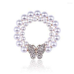 Spille Fiocco Spilla di perle Lega Rotonda Strass Spilla Abito Sciarpa Fibbia Distintivo Corpetto Abbigliamento Gioielli Accessori donna