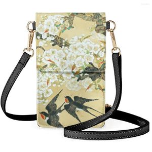 Evening Bags FORUDESIGNS Chinese Style Mobile Phone Girls Plum Blossom Swallow Oils Cellphone Bag Woman Strap Handbags Printing