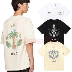 Homens mulheres novas camisetas de ver￣o masculas moda coco coroa impress￣o t camisetas unissex wear use sleeve de manga curta tamanho s-xl