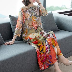 Casual Dresses Zuoman Summer Vintage Plus Size Floral Silk Sundress Boho Beach Midi Elegant Women Party BodyCon Vestidos 230130