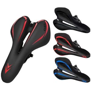 Saddles New Mountain Bike Hollow Cushion Thickened Soft Sile Saddle Seat Equipment Bicycle 0130