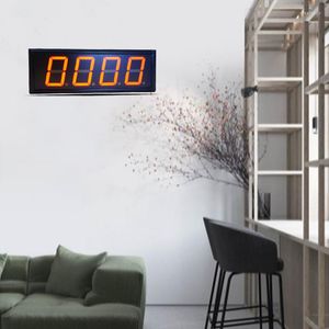 Wall Clocks Selling 4-inch 4-digit LED Digital Display Red Day Timer Indoor Remote Control School Office Piece