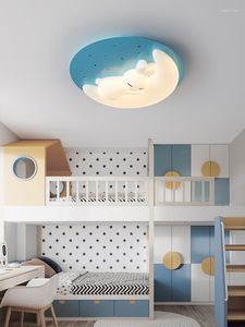Lâmpadas pendentes do quarto da luminária infantil teto de quarto moderno menino simples menina criativa desenho animado da lua nuvem princesa
