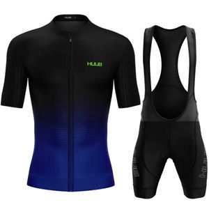 2022 Jersey sätter Huub Mens Cycling Clothing Summer Short Sleeve Quick-Dry Mtb Bike Suit Ropa Ciclismo Estivo Z230130