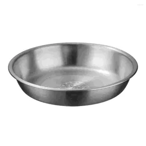 Bowls Bowl Plate Stainless Camping Steel Salad Plates Eating Dishes Serving Dinner Dish Soup Metal Fruit Mixing Storage Container Rice