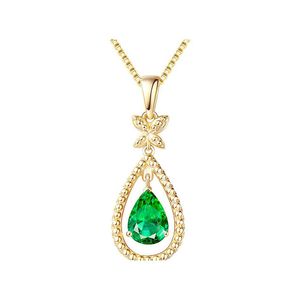 Pendant Necklaces Butterfly Sier Necklace For Women Jewelry Green Gemstone Choker Dh Drop Delivery Pendants Dhv1Y