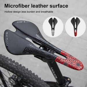 Saddles Saddle Shock Absorbing Hollow MTB Cycling Road Mountain Bike Breathable Soft Seat Cushion Bicycle Accessories 0130