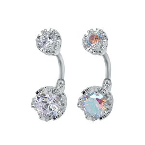 Navel Bell Button Rings D1038 Zircon Belly Ring Clear Colors 144 H1 Drop Delivery Jewelry Body Dhvgf