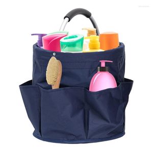 Storage Bags Oxford Cloth Basket Collapsible Bucket Organization Round For Storing Towel Bath Ball Mouthwash Cup Body Wash