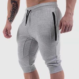 Pantaloncini da uomo Allenamento estivo Pantaloni da jogging con coulisse 34 Lunghezza al ginocchio Cotone Sport Running Homme Bermuda Pantaloni sportivi corti casual 230130