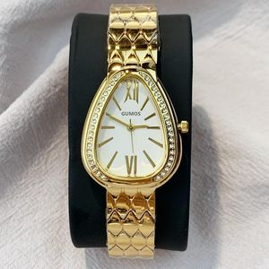 Orologi da polso PABLO RAEZ Orologio da donna al quarzo stile serpente di lusso Fahion Steel Lady Orologio casual Oro semplice orologio da polso da donna per ragazze