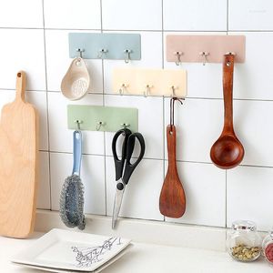 Hooks Wall Hook Creative Kitchen Badrumhängare Hem Organisator Tillbehör för den moderna ADHesize Key Holder