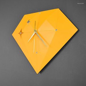 Wall Clocks Simplicity Geometry Nordic Style Clock Resin Art Creativity Modern Mute Bedroom Reloj Pared Home Decor EK50WC