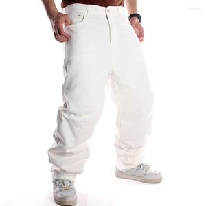 Mäns jeans 2023 Mäns svart baggy hiphopdesigner Cholylmärke skateboard byxor lös stil sann hiphop rap pojke