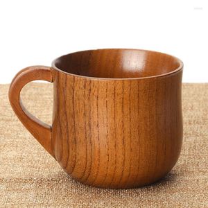 Mugs Single Wooden Tea Coffee Mug Cup Soil Nature Wood Handle Drinkware