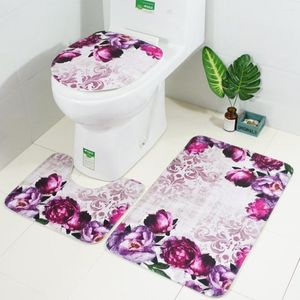Pokrywa sedesa Trzy sztuki zestaw mat w łazience cokoł