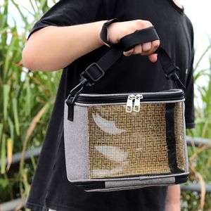 Bird Cages Super Portable Pet Cage Parrot Travel Bag Breathable Lightweight Hamster Squirrel For Small Animals Accessories 230130