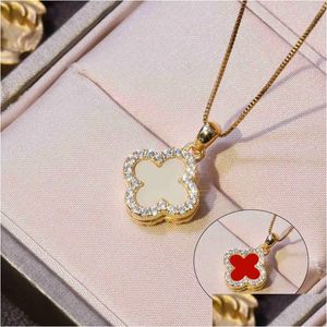 2022 Pendant Necklaces Fashion Classic Fourclovers Motherofpearl Engagement Laces A56 Drop Delivery Jewelry Pendants Dhqcs s