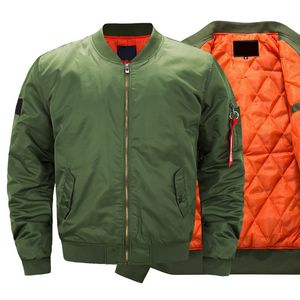 Giacche da uomo Pilot Air Bomber da uomo Bomber militare da uomo Giacca da pilota con cerniera solida casual Cappotti maschili slim fit verde 230130