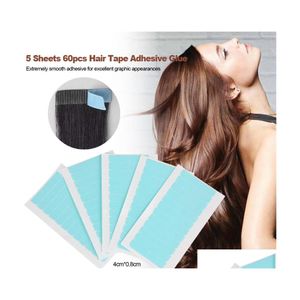 Adhesives Hair Tape Adhesive Glue Double Side Super Tapes Waterproof For Skin Weft Wig Hairs Lace Extension Tool Drop Delivery Produ Dh9Cd