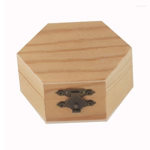 Storage Boxes 10PC Creative Personalized Jewelry Box Holder Travel Case Portable Hexagon Shape