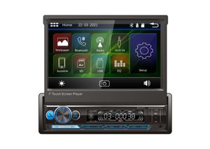 Singel DIN Radio med Bluetooth Multimedia Player Mp3 Car Stereo