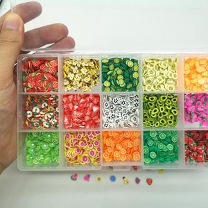 Decorazioni per nail art Fette di strass da 10000 pezzi Fetta colorata a forma di frutta 3D per la decorazione con pinzette da 1 pezzo