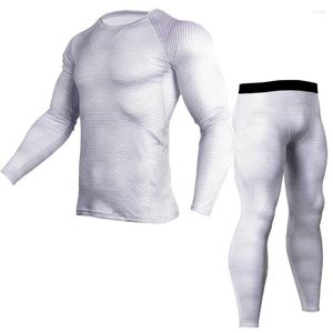 Męska bielizna termiczna Zestawy kompresyjne Mężczyzn Running Jogging Suits Ubrania sportowe
