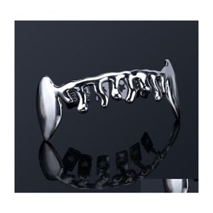 Grillz Dental Grills Hip Hop Bottom Fashion 1 Stück Gold Silber Farbe Vampire Zähne Klammer Grillz Für Männer Frauen 535 Q2 Drop Lieferung J Dhcvo