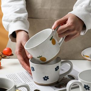 Tazze Tazza da caffè in ceramica ruvida in stile giapponese Tazza da casa Tazza da tè creativa Piccola trasparente