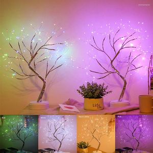 Tischlampen 108 LED -Tabletop Bonsai Tree Light Waterfof Touch Switch Kupferdrahtzweig für Desktop -Party Hochzeitsdekorationslampe
