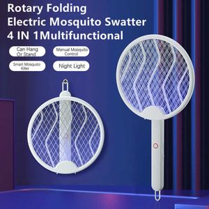 Pest Control 2022 Pieghevole Swatter 4 -IN-1 killer Dispositivo elettrico USB Ricaricabile Mosquito Killer Lamp 0129