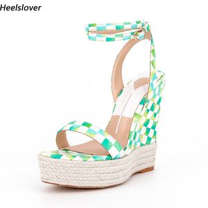 HEELSLOVER MADE MULHERES SANDALS DE VERÃO CABELAS SAPELAS ABERTAS DO TOE BELAS LOANDAS ORANGE GREEN CASUAL SHUNES UMAS TAMANHO 5-13