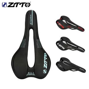 S ZTTO Bicycle MTB Road PU Leather Hollow Ultralight Cushion Soft Cycling Bike Racing Sella Seat 0130