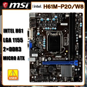 Motherboards LGA 1155 Motherboard MSI H61M-P20/W8 Intel H61 DDR3 16GB PCI-E 3.0 USB 2.0 Micro-ATX