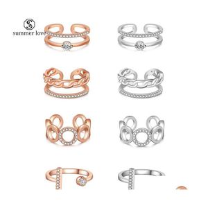 Band Rings Fashion Cubic Zirconia Infinity Symbol Ring Cz Endless Love Promise Eternity Friendship For Women Girls Drop Delivery Jewe Dhz0N