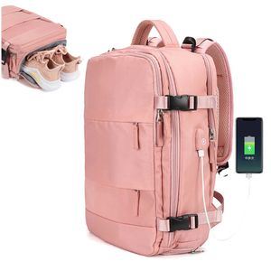 Outdoor Bags 17 Inch USB Gym Bag Dry Wet Backpack Female Girl Backpacks Women Nylon Shoulder Bag Student Schoolbag Laptop School Bag X137A T230129