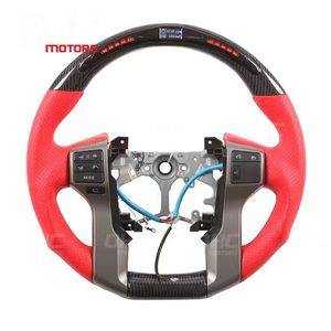 Real Carbon Fiber Steering Wheel for Toyota Prado Tundra 4Runner KDJ120L LED Display Wheel