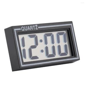 Bordklockor Black Mini Digital LCD -bil Dashboard Desk Datum Tidskalender Liten klocka Heminredning