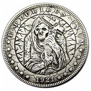 Hobo Coins USA Morgan Dollar Hand Skull Zombie Skeleton Carved Copy Coins Metal Crafts Special Gifts #0037